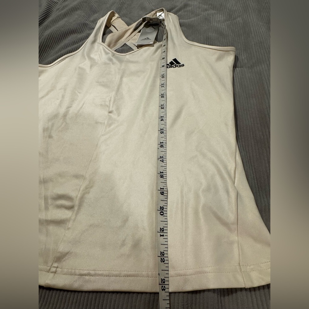 NWT Adidas Aeroready Women's Off-White Tank - Picture 8 of 8